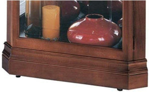 Corner Curio Cabinet with Glass Shelves & Lighting