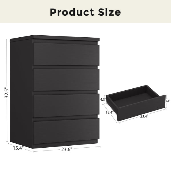 4-Drawer Dresser Chest of Drawers