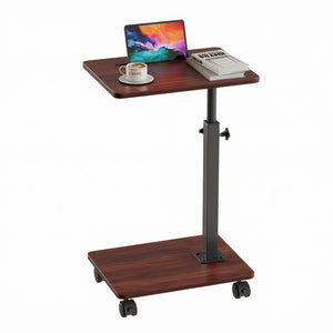 C-Shaped TV Tray Table with Adjustable Height & 360° Swivel