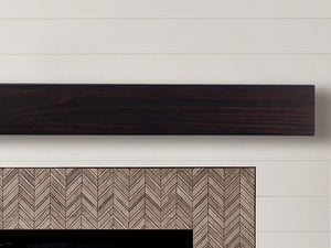 Floating Wood Fireplace Mantel Shelf with Hidden Storage