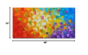 Abstract Canvas Wall Art – Hand Painted Oil Painting, Framed & Ready to Hang