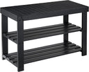 3-Tier Bamboo Shoe Rack Bench with Storage
