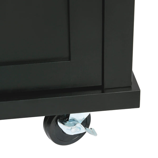 Rolling Kitchen Island with Storage & 3 Drawers