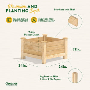 Premium Cedar Elevated Planter