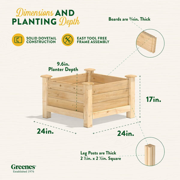 Premium Cedar Elevated Planter