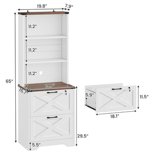 2-Drawer File Cabinet with Lock
