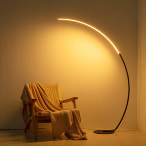 Arc Floor Lamp with Remote Control – Dimmable LED Standing Lamp