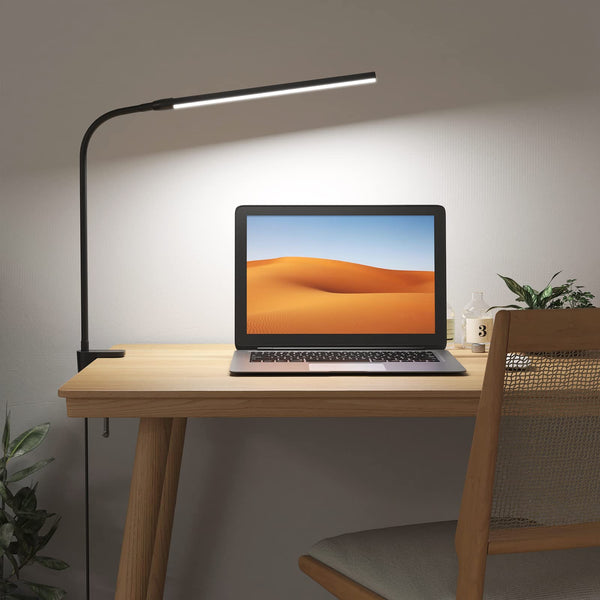 Clip-On LED Desk Lamp with Gooseneck & USB Power