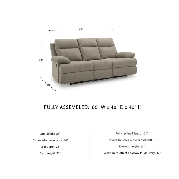 Dual Reclining Sofa with Drop-Down Table & USB Charging