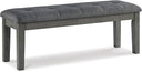 Tufted Faux Leather Upholstered Dining Bench