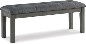 Upholstered Dining Bench with Button Tufting — Wood Frame & Faux Leather Seat