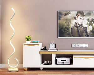 Spiral LED Floor Lamp 40W Dimmable with Remote Control