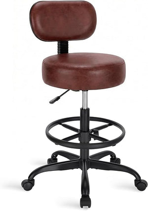 Adjustable Height Drafting Chair with Back & Footrest