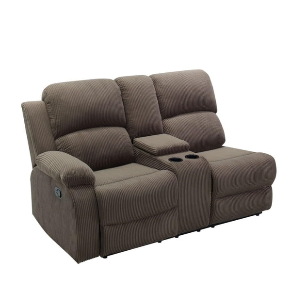 L-Shaped Reclining Sectional Sofa with Storage Console & Cup Holders