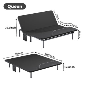 Queen Adjustable Bed Frame with Head & Foot Incline