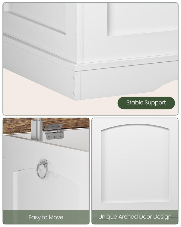 Storage Chest Bench with Lift Lid and Safety Hinge