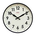18-Inch Round Metal Wall Clock – Black, Silent Analog