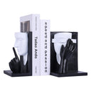 Decorative Bookends Set – Resin Face Sculptures, 2 Styles