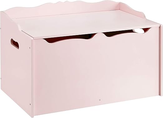 Kids Wooden Toy Storage Chest with Safety Lid