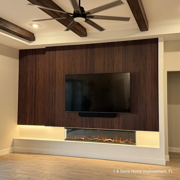 3-Sided Smart Electric Fireplace with WiFi & Heater