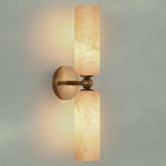 Alabaster Wall Sconce – Brass Hardwired Wall Light