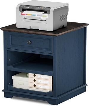 Lateral File Cabinet with Charging Station and Adjustable Shelves