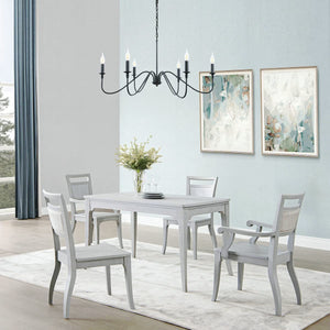 6-Light Black Industrial Chandelier