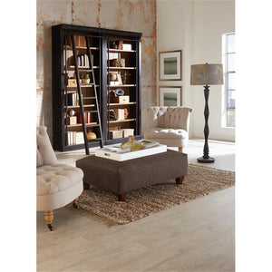 8ft Tall Wood Bookcase Wall with Ladder
