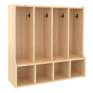 4-Section Kids Coat Locker with Bench