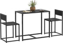 3-Piece Industrial Dining Table Set for 2