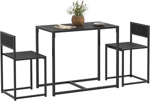 3-Piece Industrial Dining Table Set for 2