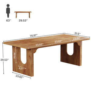 70.9" Large Executive Office Desk with Dual Base