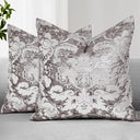 Metallic Embossed Velvet Throw Pillows with Inserts, 24x24, Set of 2