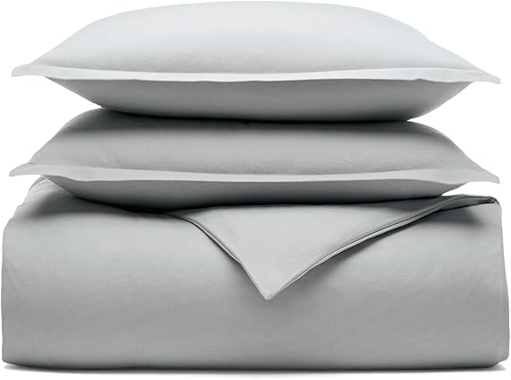 Organic Cotton Flannel Duvet Cover Set with Shams
