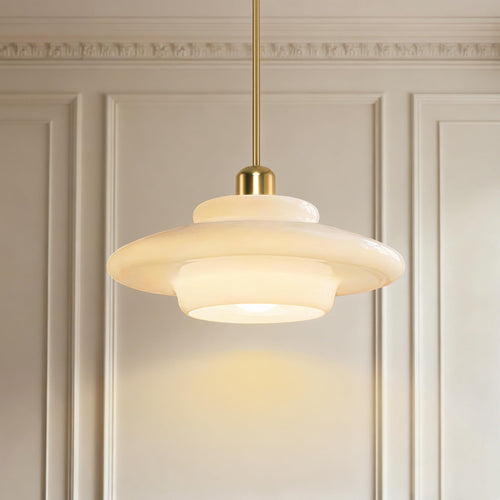 Mid-Century Modern Glass Pendant Light