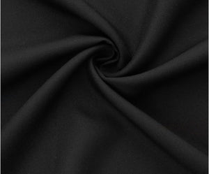100% Wool Gabardine Fabric by the Yard – Black