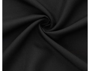 100% Wool Gabardine Fabric by the Yard – Black