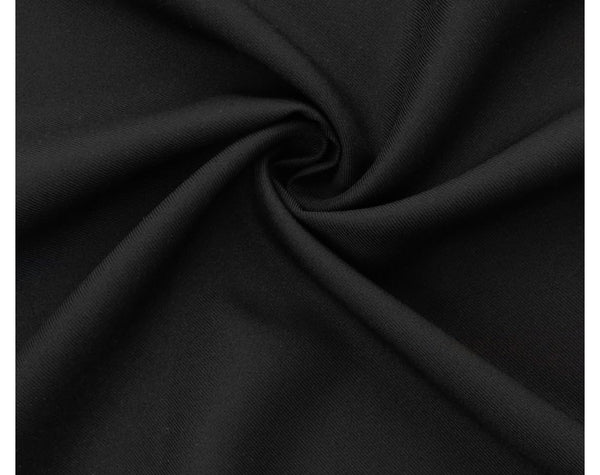 100% Wool Gabardine Fabric by the Yard – Black