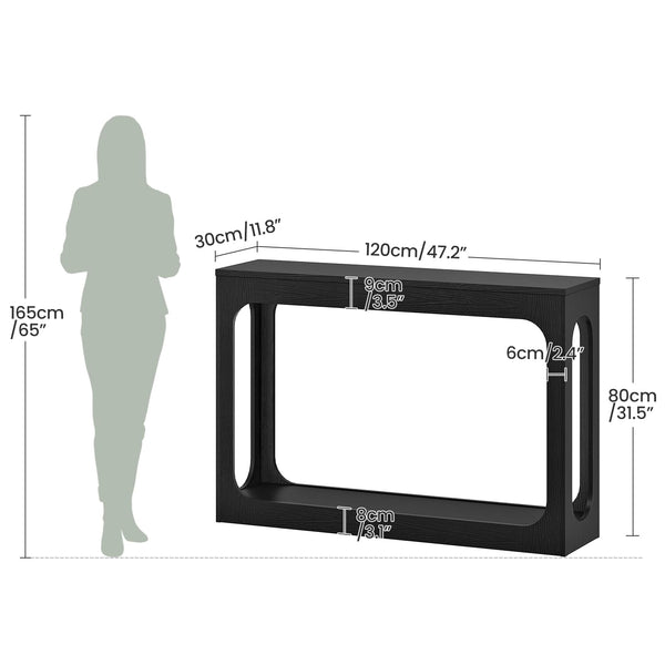 47.2" 2-Tier Console Table with Storage
