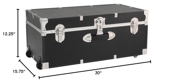 30 in. Wheeled Storage Trunk with Lock