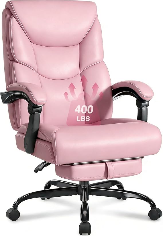 400lb Big & Tall Reclining Office Chair with Footrest