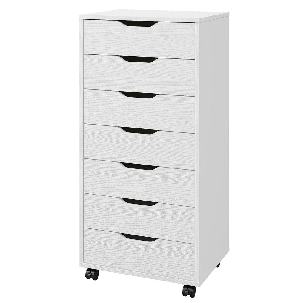 7-Drawer Mobile File Cabinet with Wheels