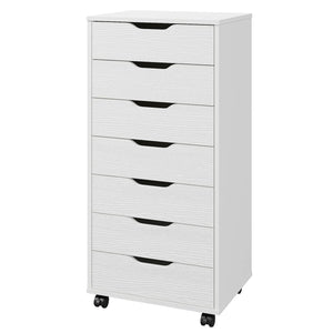 7-Drawer Mobile File Cabinet with Wheels