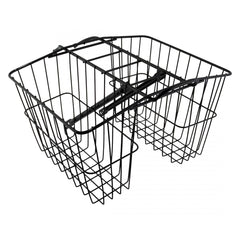 Rear Twin Bicycle Basket – Medium, Black