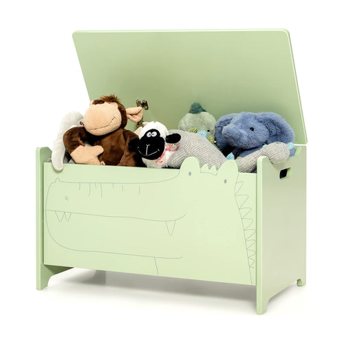 Kids Wooden Toy Box with Safety Hinge and Handles