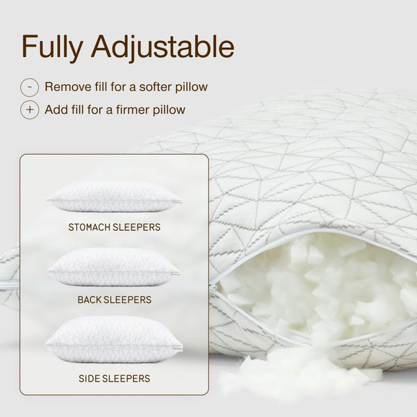 Adjustable Memory Foam Bed Pillow – Queen & King