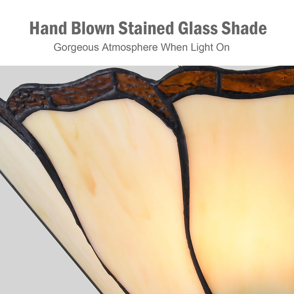 Tiffany Wall Sconce Stained Glass Hardwired – Mission Style