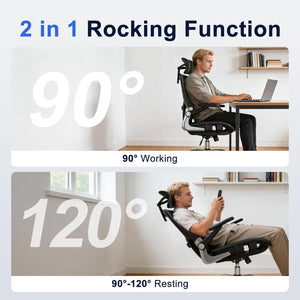 Ergonomic Mesh Office Chair with 3D Armrests & Adjustable Lumbar Support