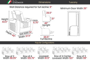 Home Theater Power Recliner Seating with Heat & Massage