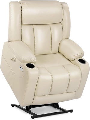 Power Lift Recliner Chair with Massage & Heat — Oversized, 400 lbs